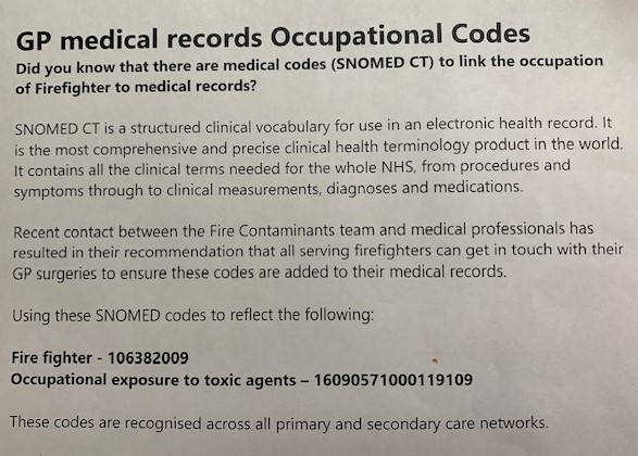 GP medical records, occupational codes